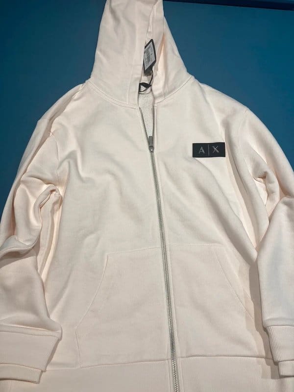 Armani Exchange Armani Exchange women’s light pink full zip hoodie size Small BNWT - 1
