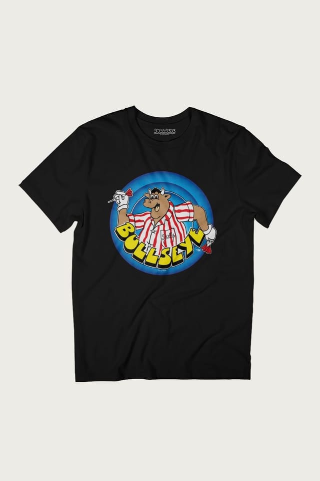 Bullseye Bullseye Men's Bully Red & White Stripes T-Shirt in Black - 2