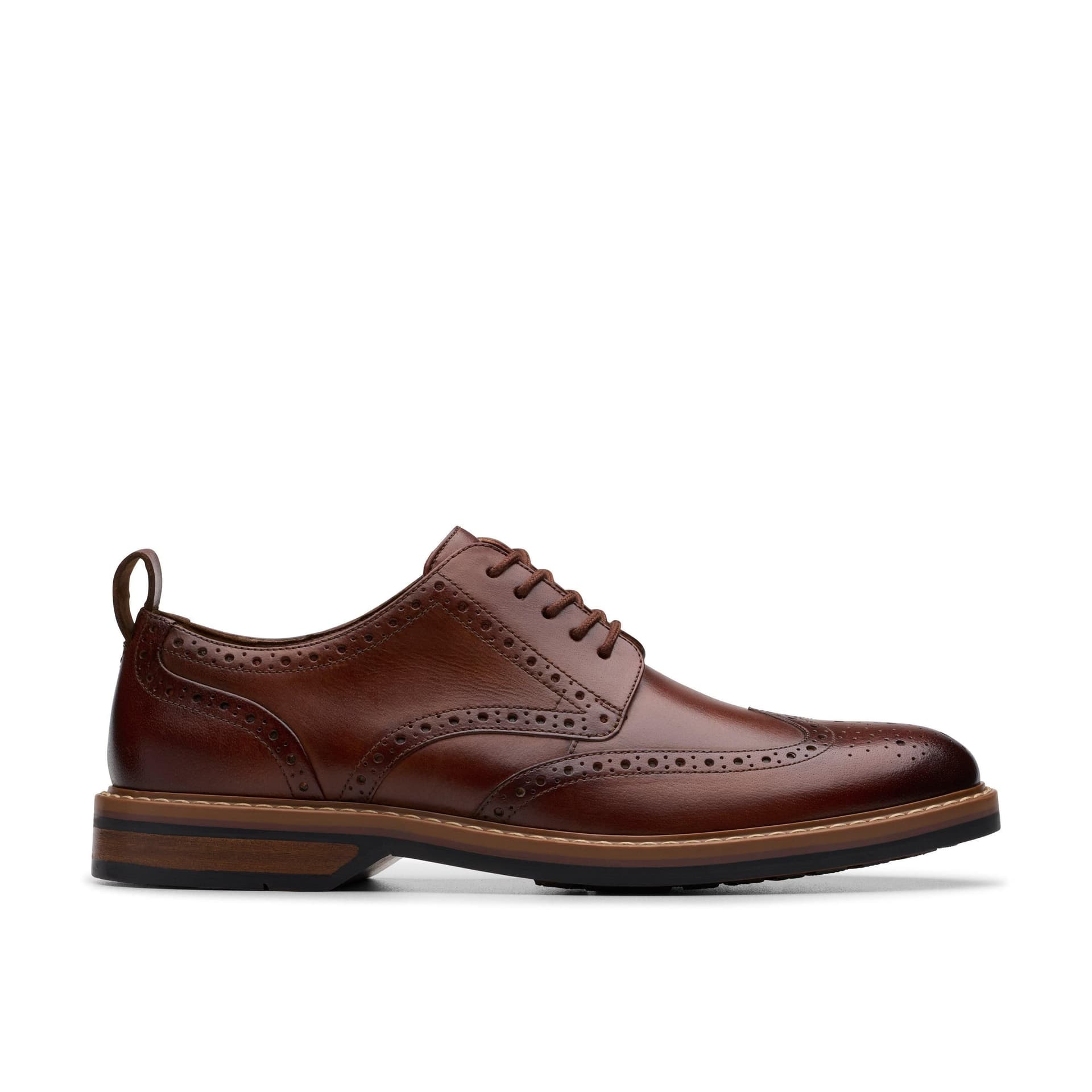 Clarks Clarks Men's Aldwin Limit Brogue Mid Tan Leather Brogues, Lace Up in Brown