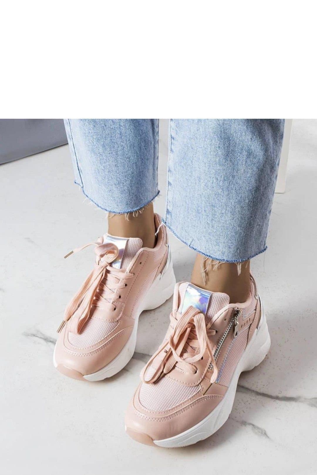 Love Lace Love Lace Women's Stacey Wedge Sneakers Comfort Lace Up Summer Shoes All Day in Pink