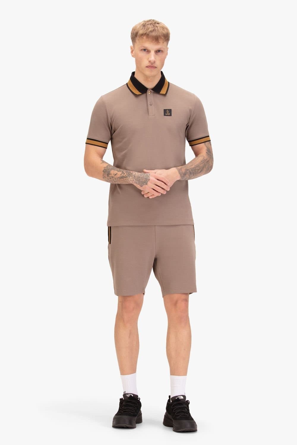 Luke 1977 Luke 1977 Men's Makati Sanip Polo & Short Set in Light Brown
