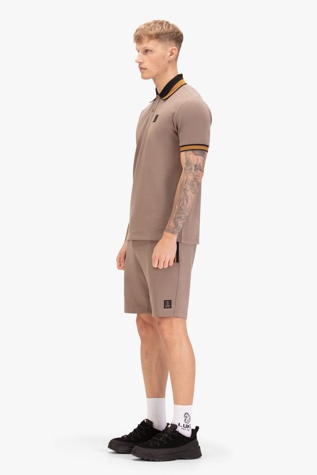 Luke 1977 Luke 1977 Men's Makati Sanip Polo & Short Set in Light Brown - 3