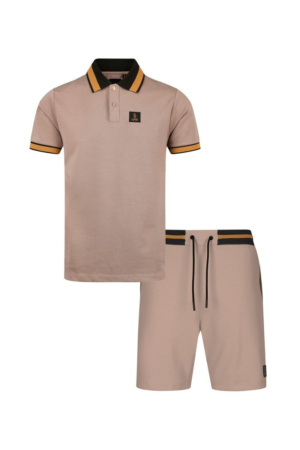 Luke 1977 Luke 1977 Men's Makati Sanip Polo & Short Set in Light Brown - 4