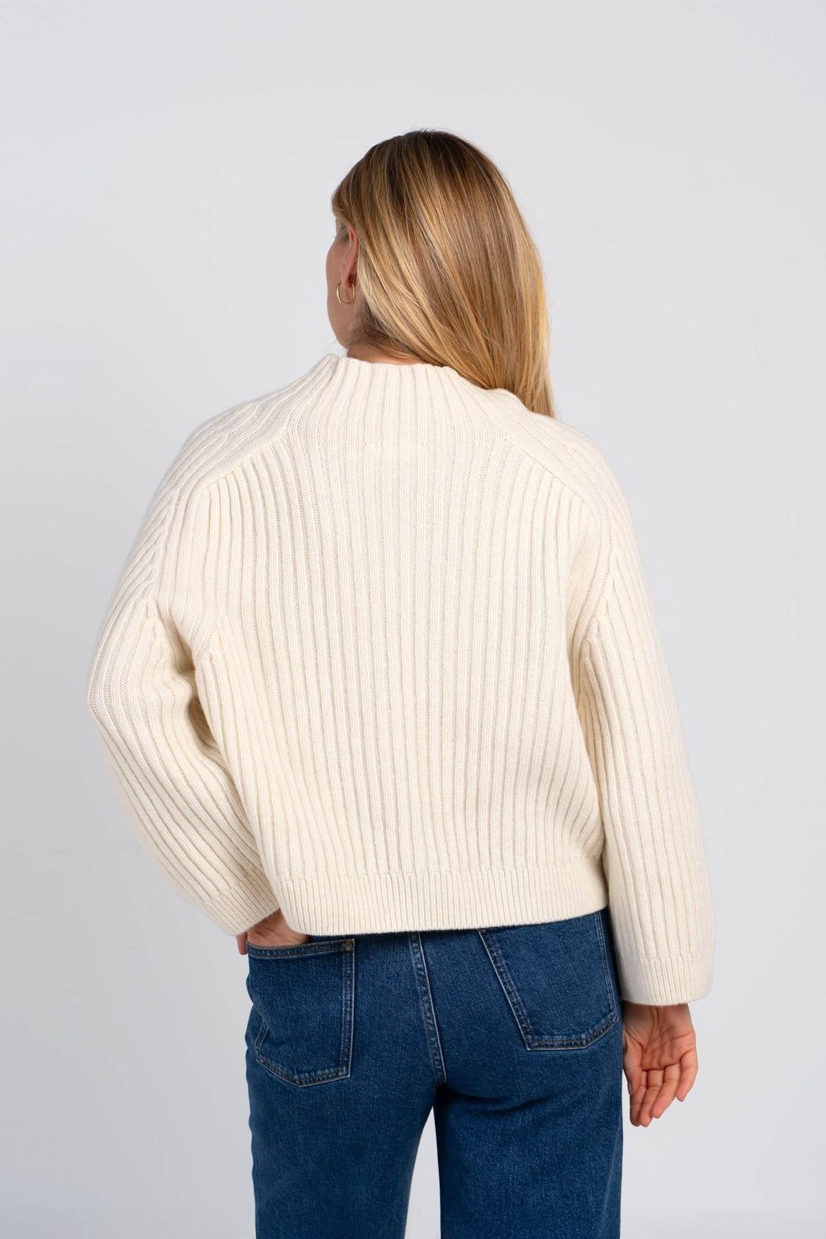 Kettlewell Kettlewell Women's Maeve Rib Knit Sweater in Ivory - 4