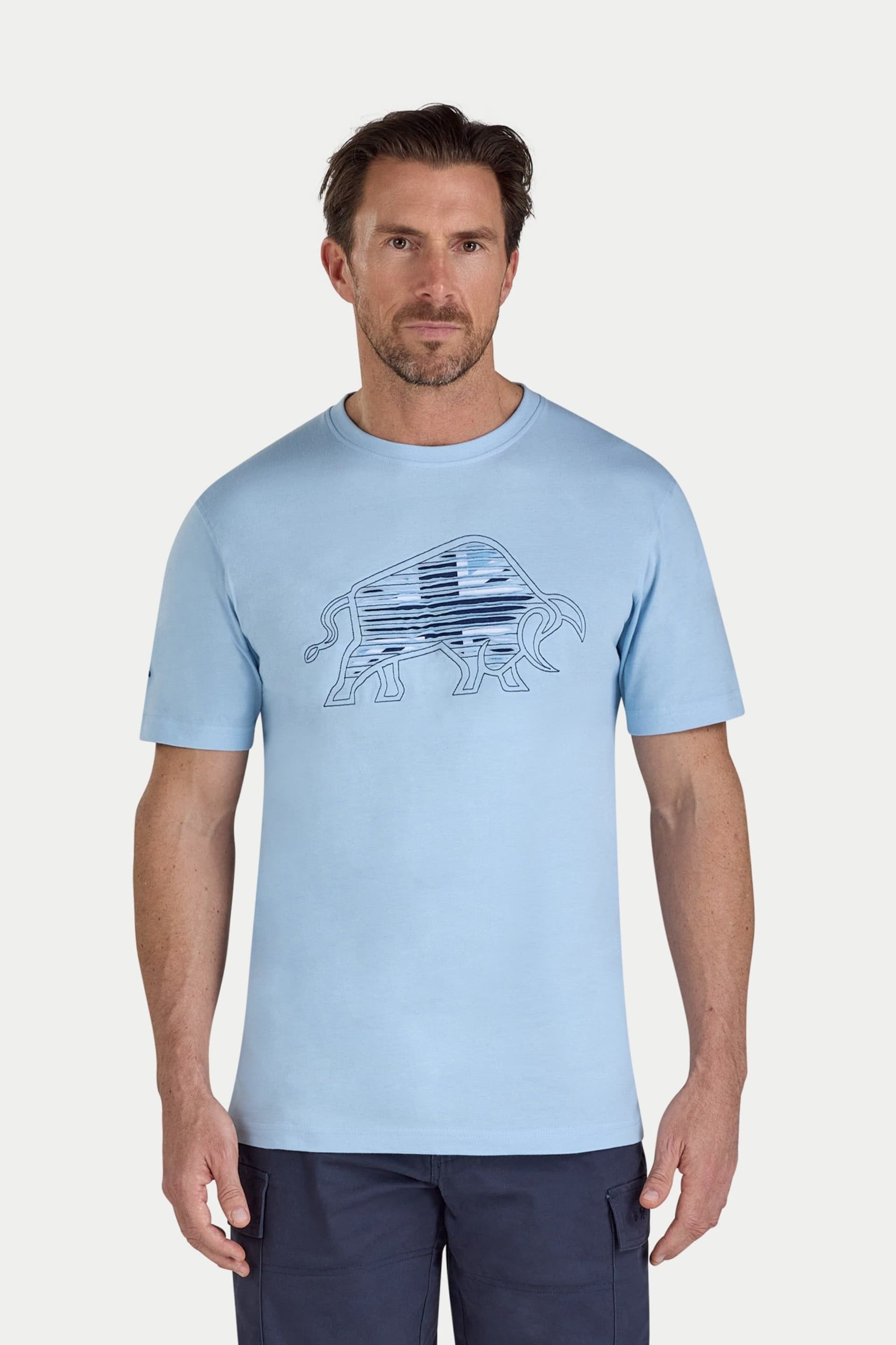 raging bull Raging Bull Men's Slash Bull T-Shirt in Light Blue
