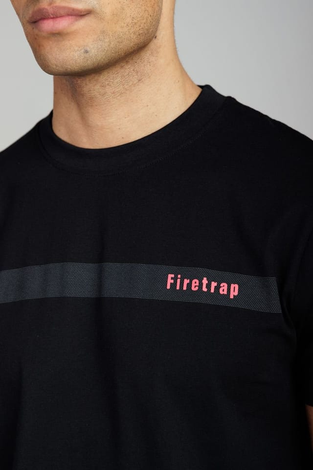 Firetrap Firetrap Men's 3 Pack Regular Fit Cotton Crew T-Shirts - 3