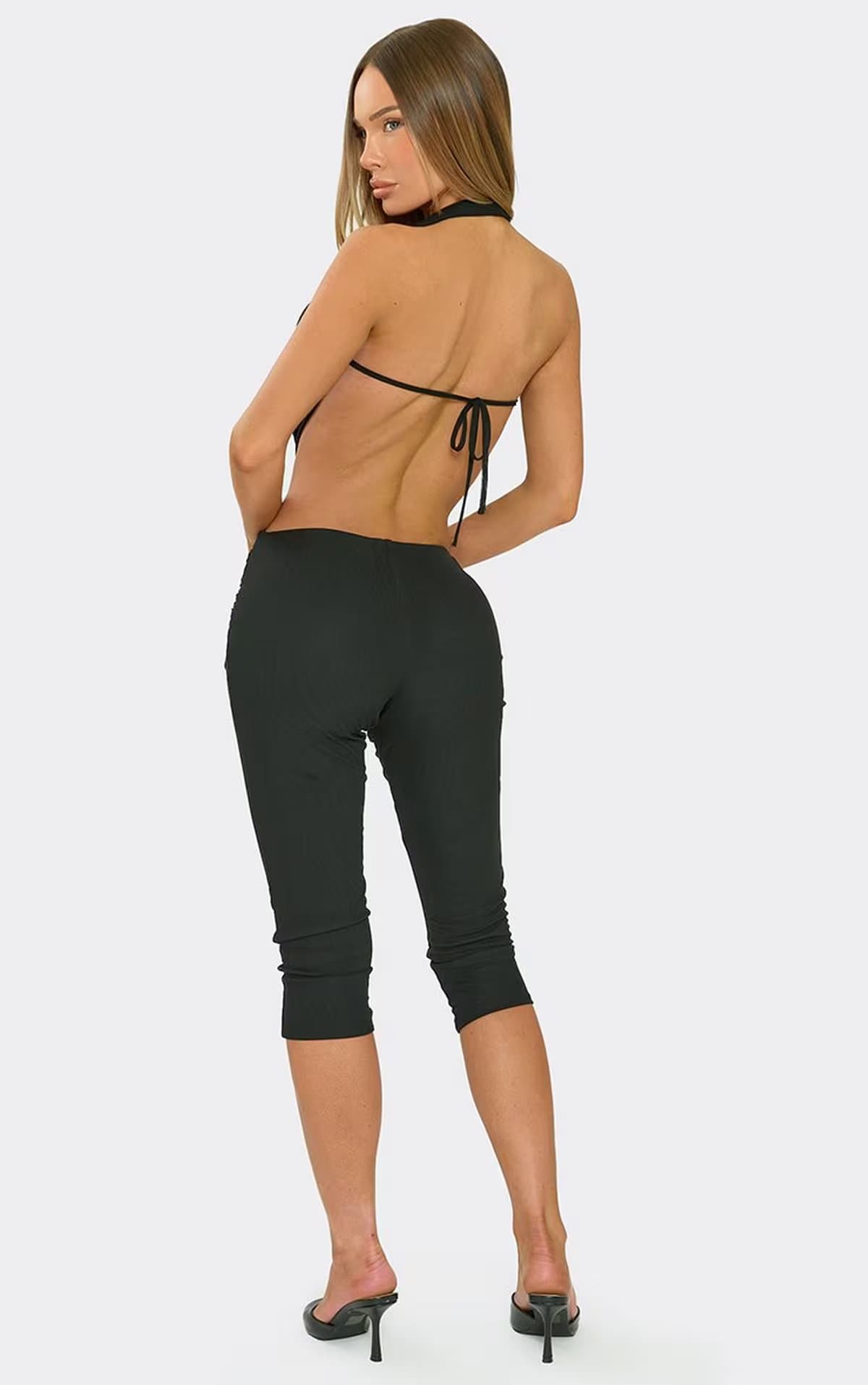 EGO EGO Black Stretchy Capri Trousers