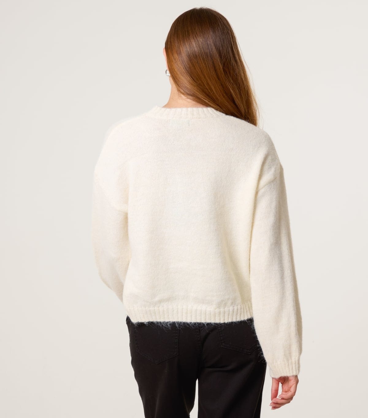 Blue Vanilla Women's Off White Bow Appliqued Jumper Blue Vanilla New Look - 4