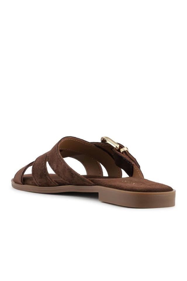 Jones Bootmaker Jones Bootmaker Women's Hylda Smart Suede Leather Mules in Brown - 3
