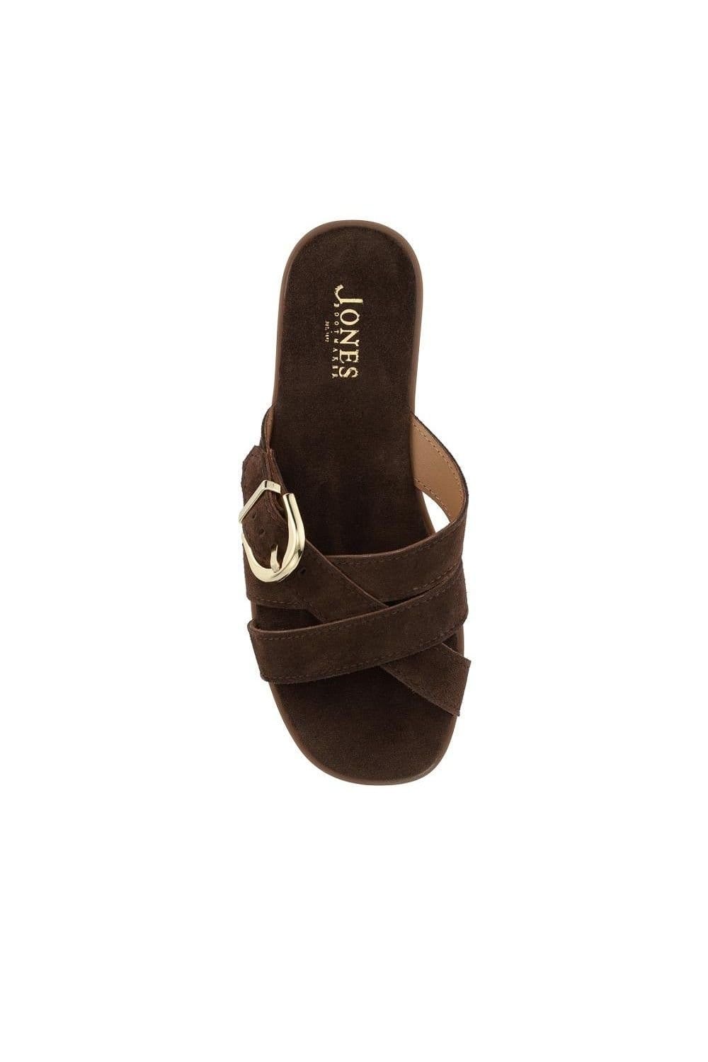 Jones Bootmaker Jones Bootmaker Women's Hylda Smart Suede Leather Mules in Brown - 4