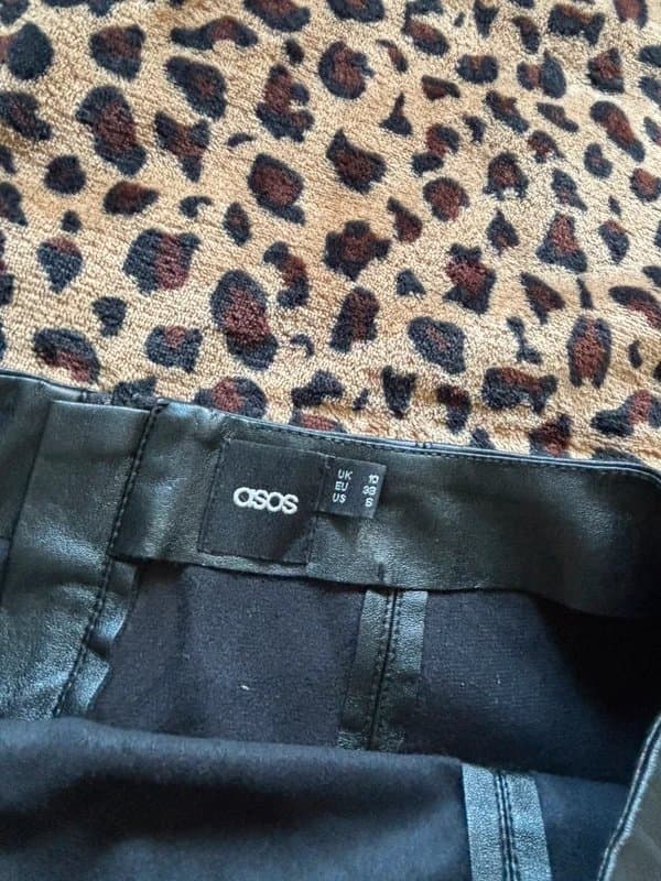 ASOS Black leather mini skirt