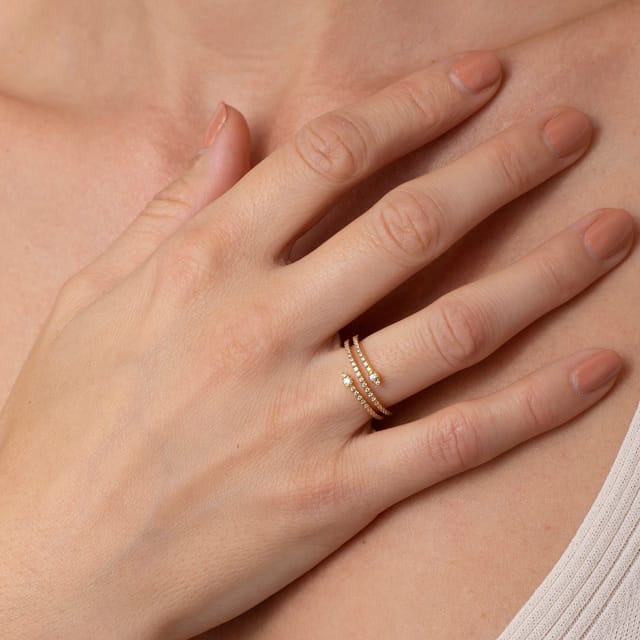 Gold Trip Gold Trip Women's Teardrop Twist Ring in Gold - 2