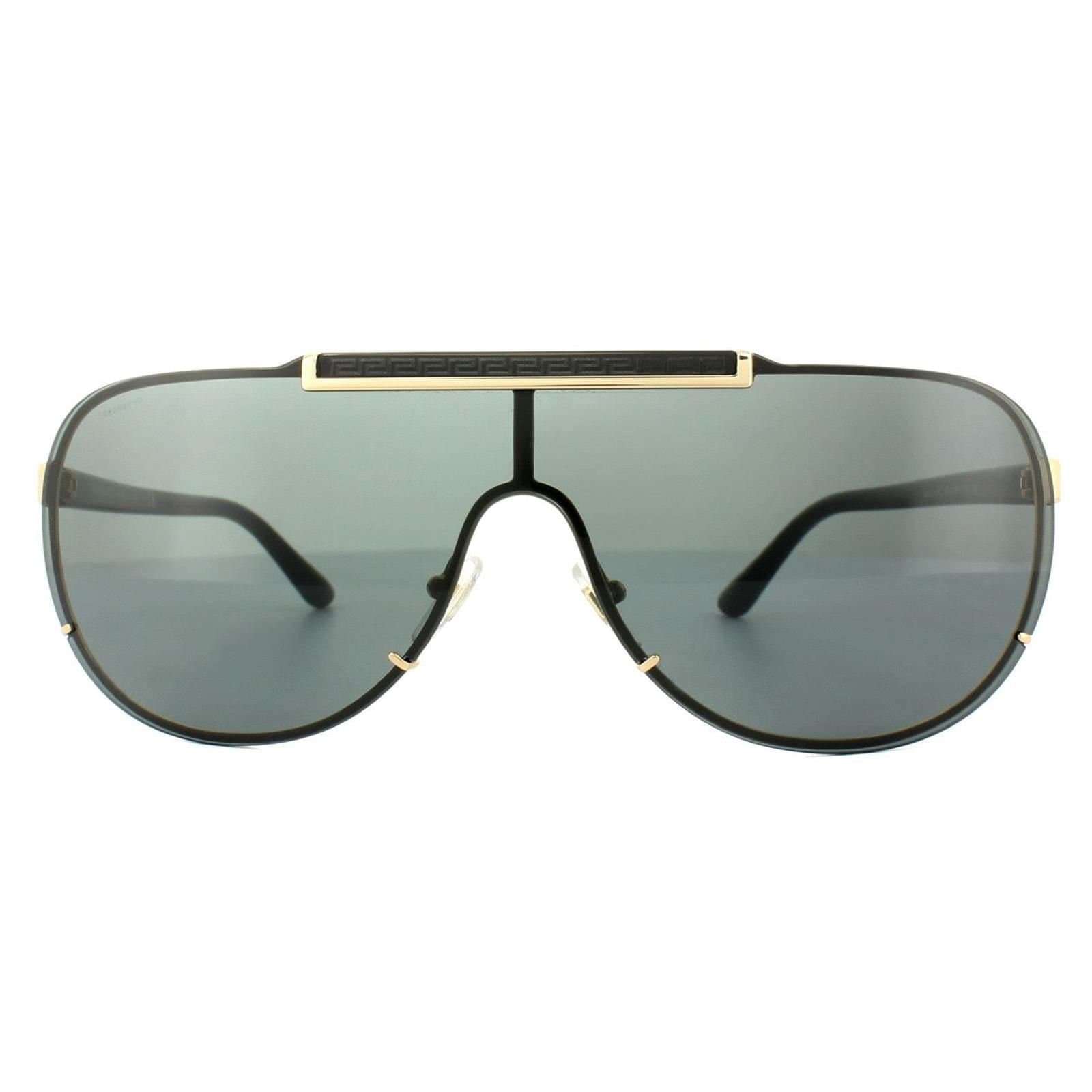 Versace Versace Men's Shield Gold Grey Sunglasses