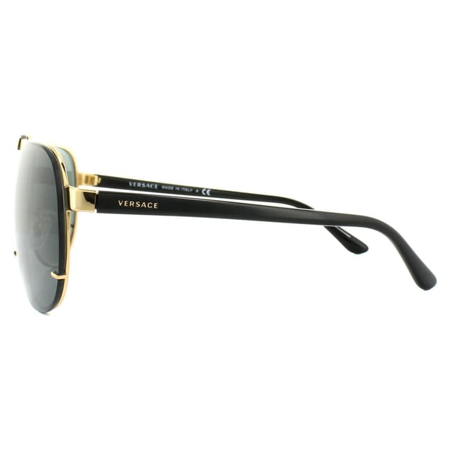 Versace Versace Men's Shield Gold Grey Sunglasses - 3