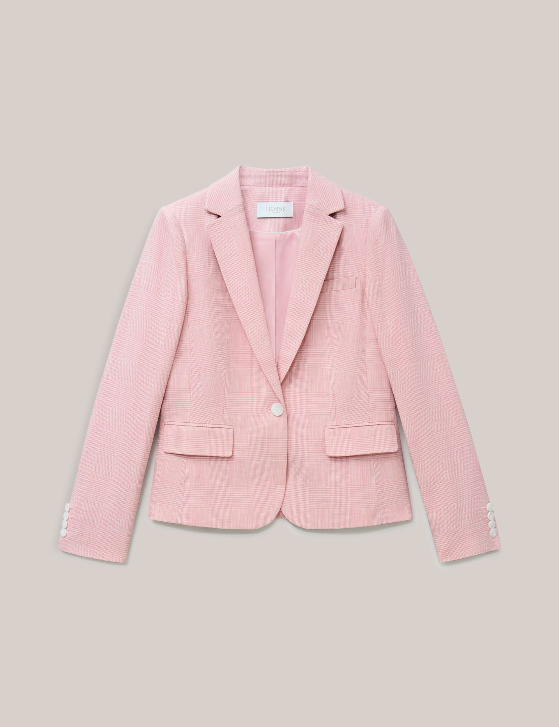 Hobbs London Hobbs London Women's Blake Single-Button Tailored Blazer in Light Pink - 2