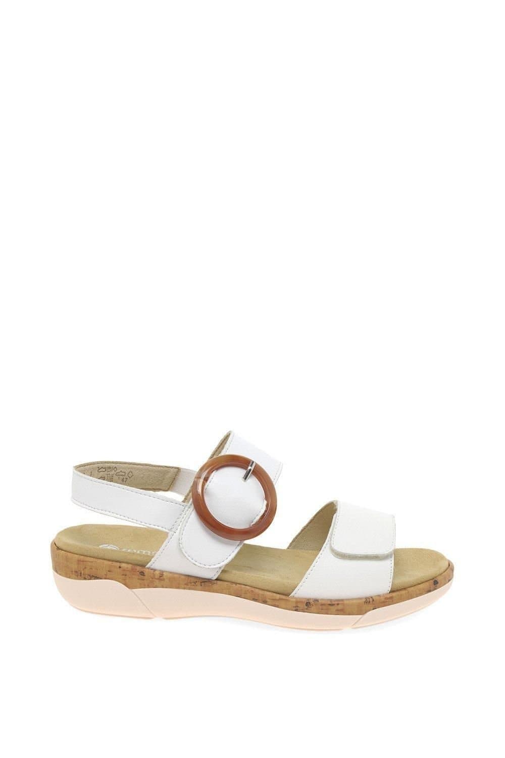 Remonte Remonte Women's 'Rock' Low Wedge Sandals in White