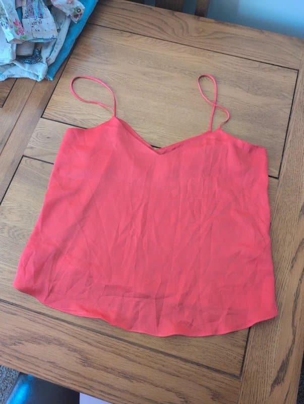 Topshop Topshop Coral Pink Satin style Cami size 12