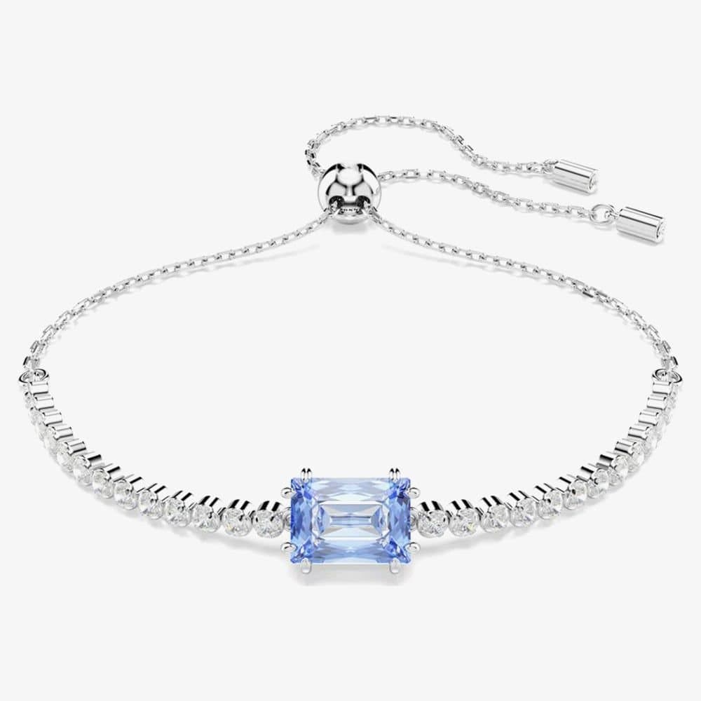 Swarovski Swarovski Women's Matrix Tennis Blue Zirconia Crystal Bracelet 5693412 in Silver