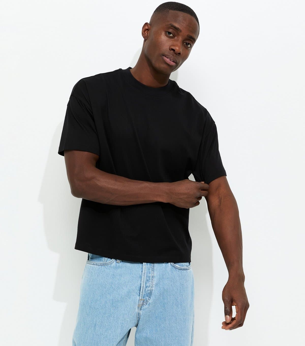 New Look Men's Black Boxy T-Shirt New Look