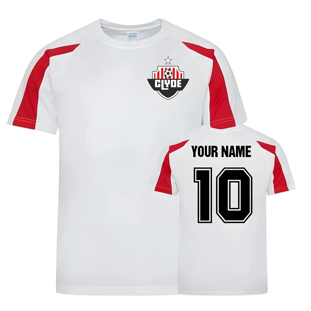 Clyde Clyde Men's Personalised Football Training Jersey White