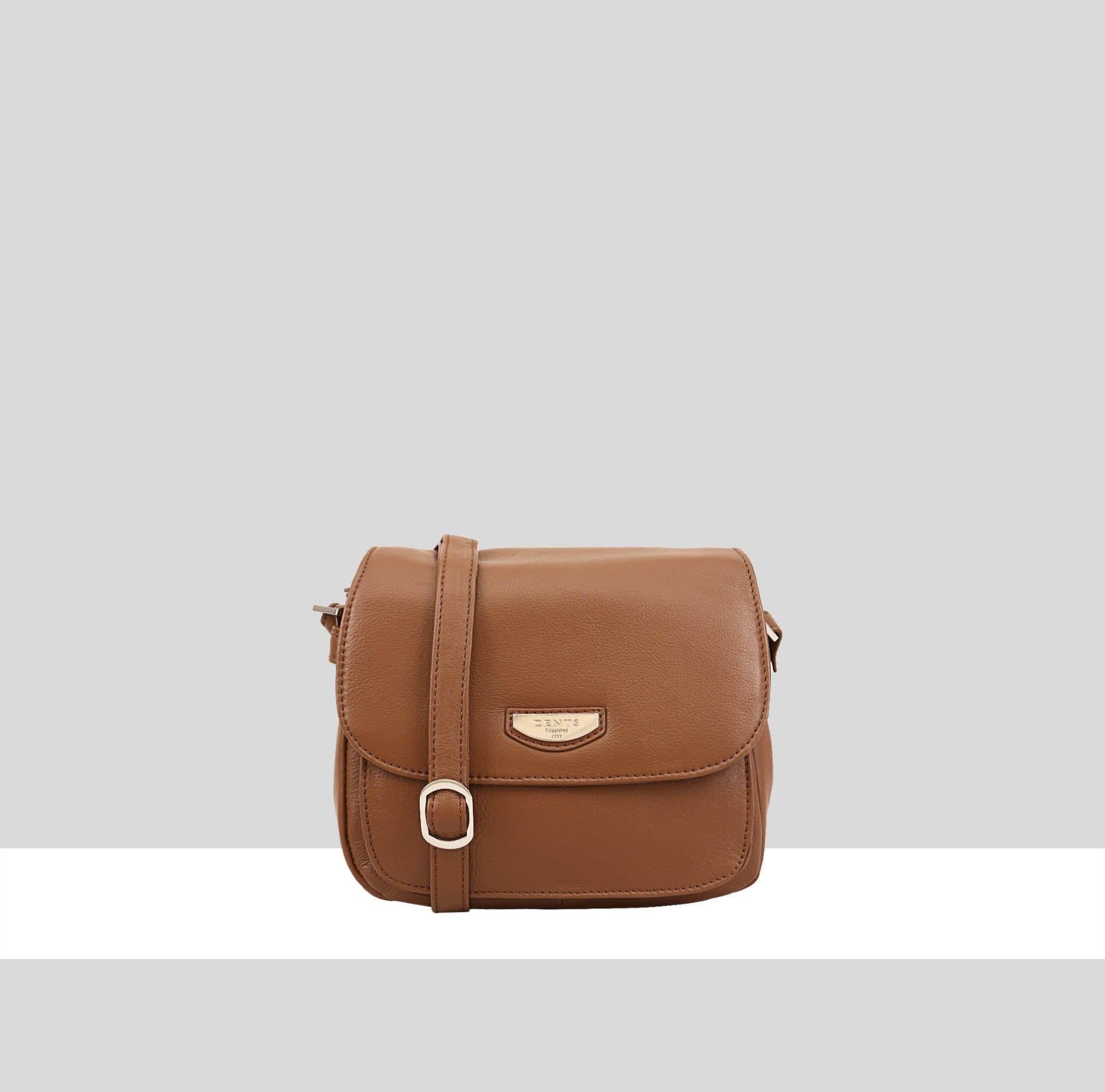 Dents Dents Women's Zinnia Leather CrossBody Bag in Brown