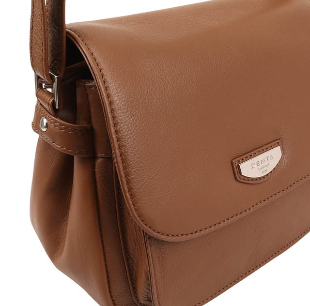 Dents Dents Women's Zinnia Leather CrossBody Bag in Brown - 3