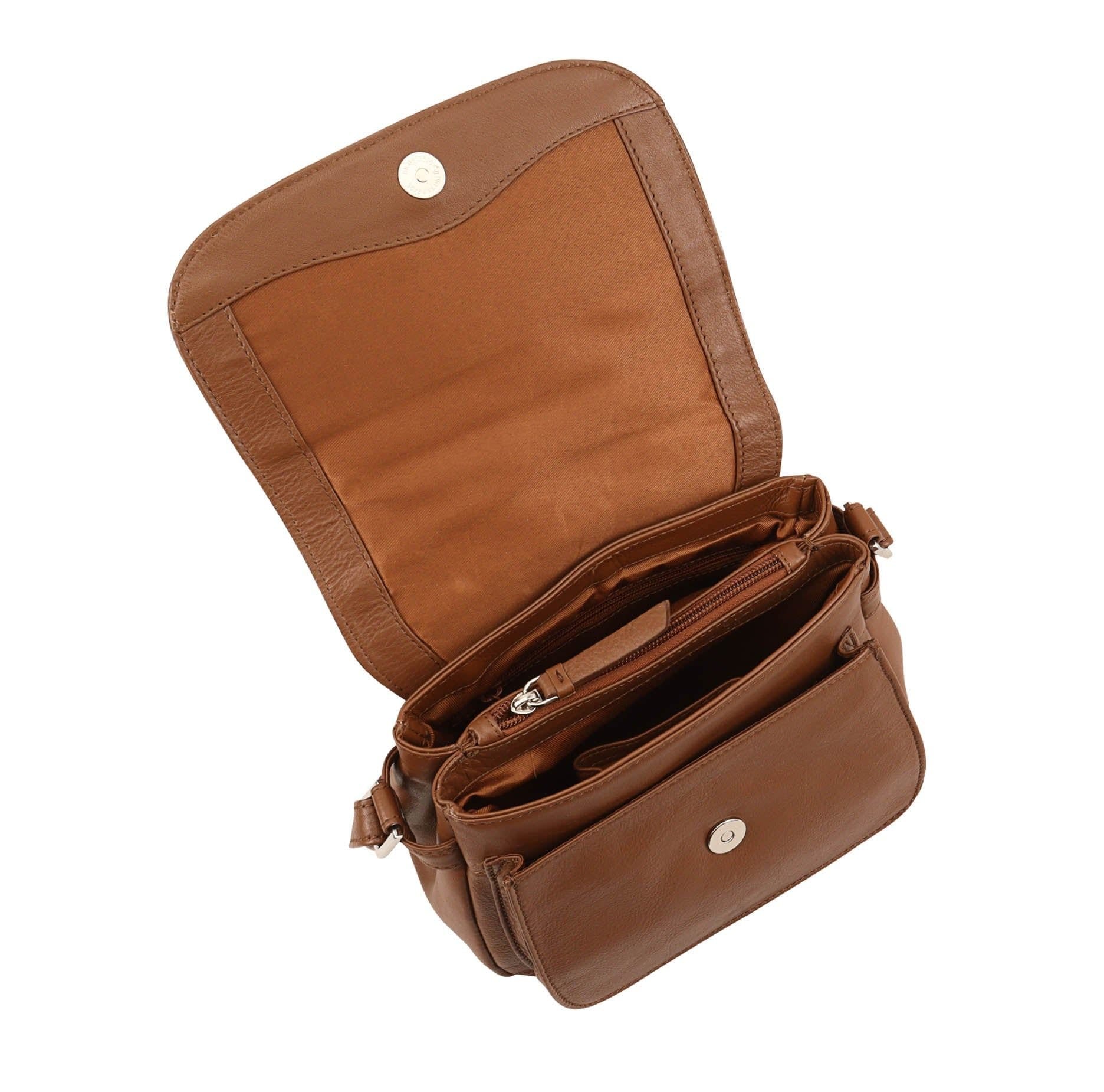 Dents Dents Women's Zinnia Leather CrossBody Bag in Brown - 4