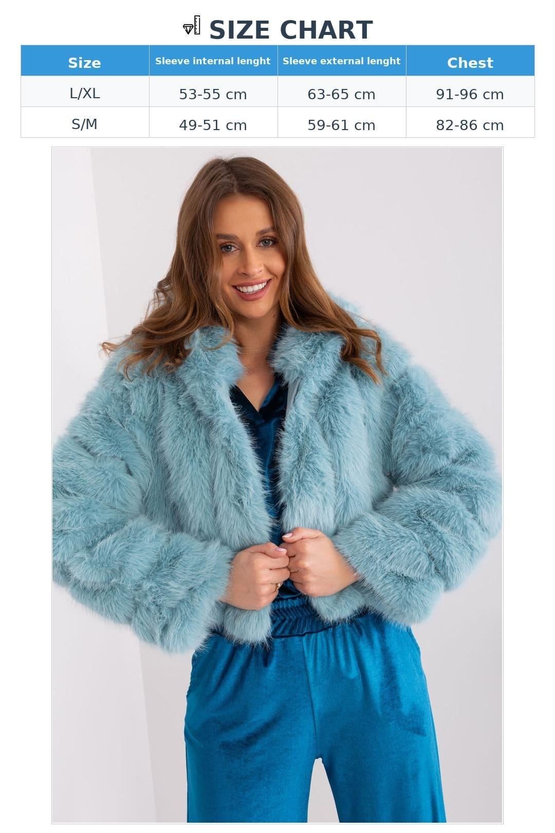 Love Lace Love Lace Women's Fur Trim Hooded Lightweight Transitional Jacket in Light Blue - 4