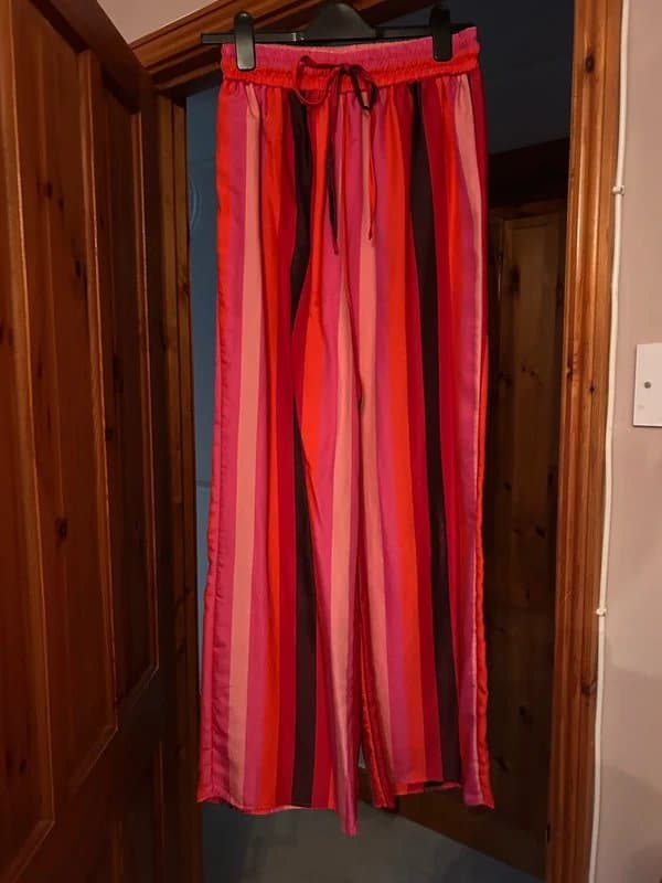 Never Fully Dressed Never fully dressed Elisa pink multi stripe trousers
