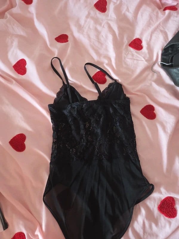 New Look Black Lace Bodysuit