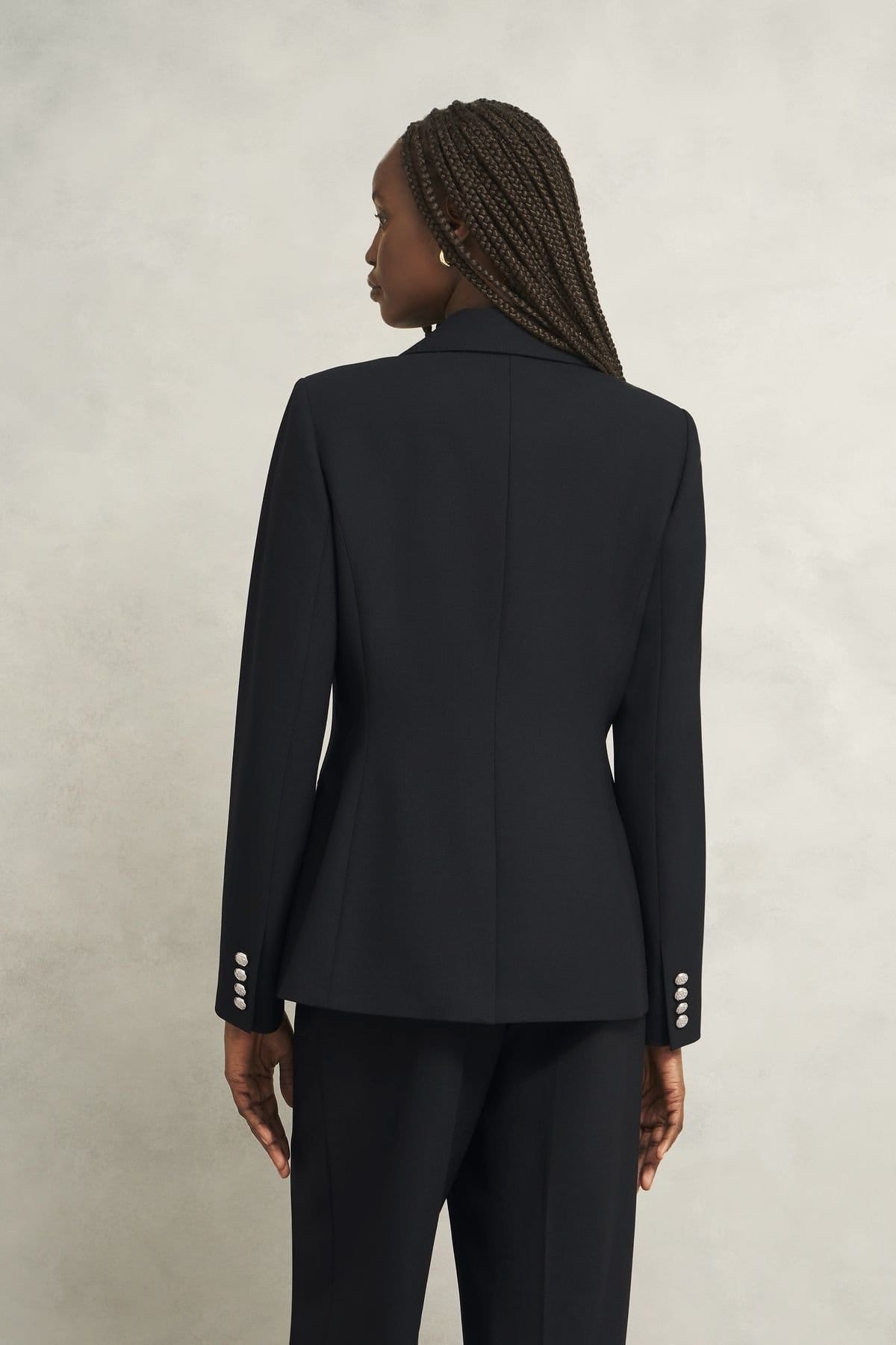 Hobbs London Hobbs London Women's Heidi Tailored Single Breast Blazer in Black - 4