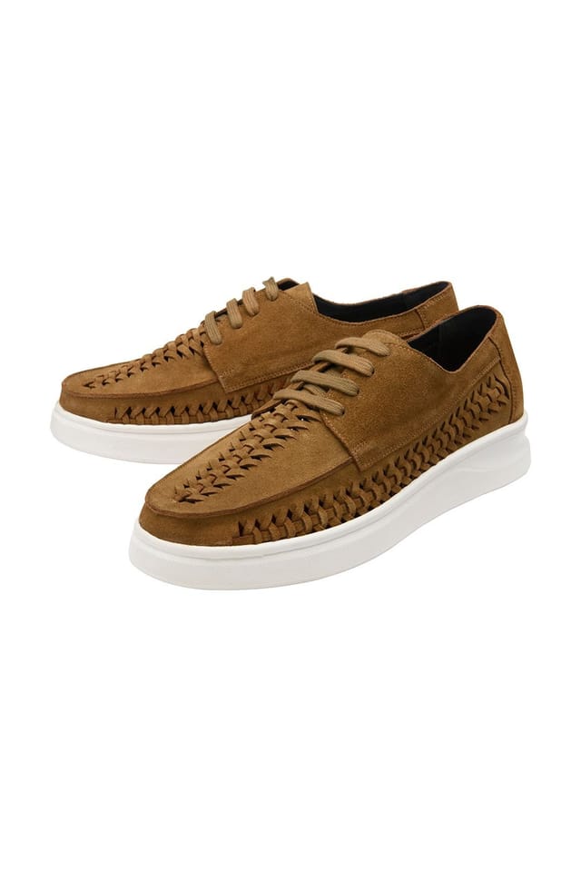 Frank Wright Frank Wright Men's Suede 'Wise' Shoes in Camel - 2