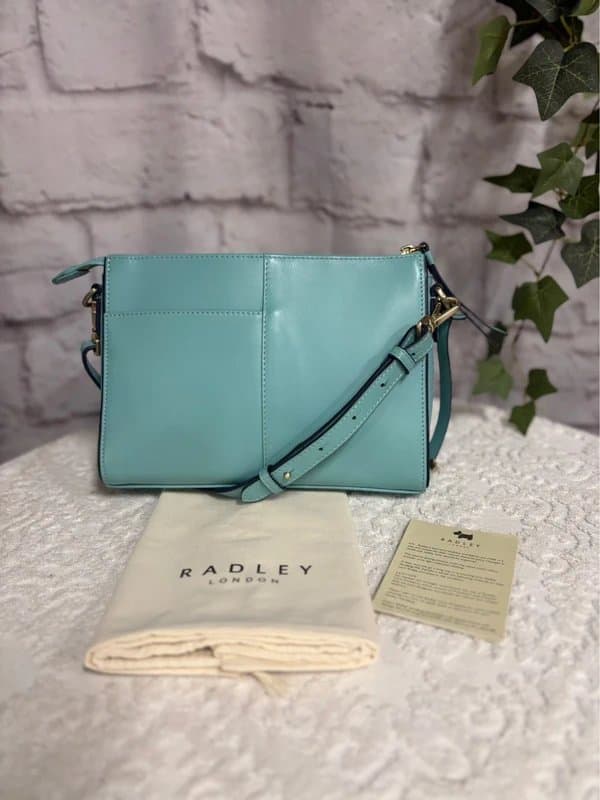 Radley Radley BNWOT Genuine Leather “Selby Street” Small Crossbody/Clutch Bag, Turquoise
