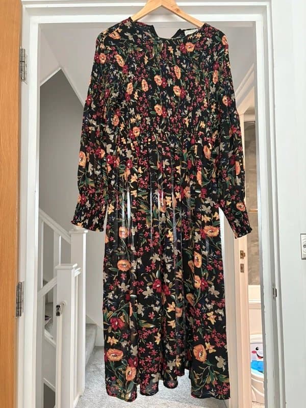 Never Fully Dressed Floral dress with ruched waist