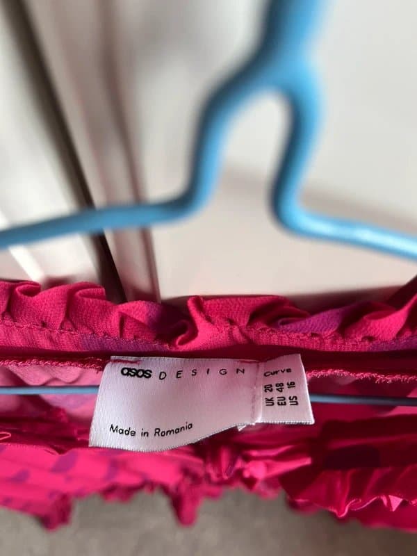 ASOS Size 20 XL ASOS curve pink sheer blouse