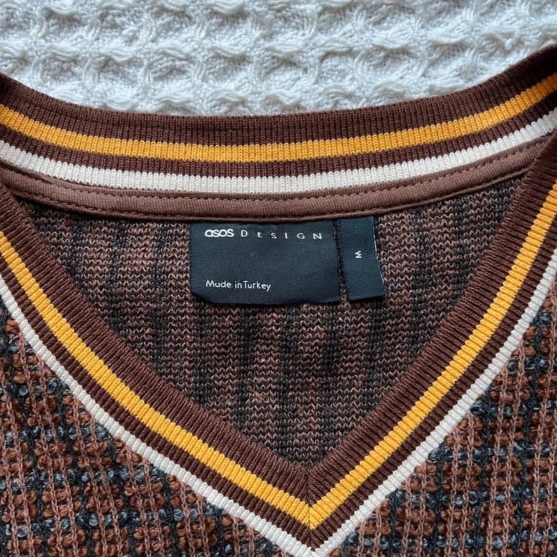 ASOS Brown Asos Knitted Sweater Vest Size M