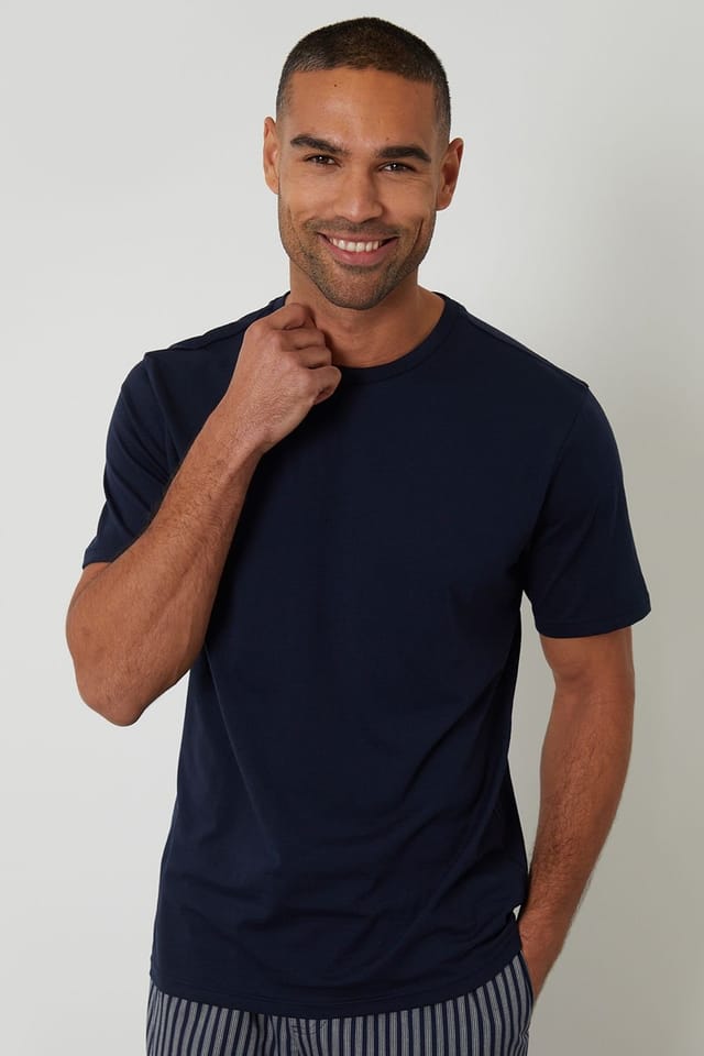 Threadbare Threadbare Men's Stripe Pyjama Set in Navy - 3