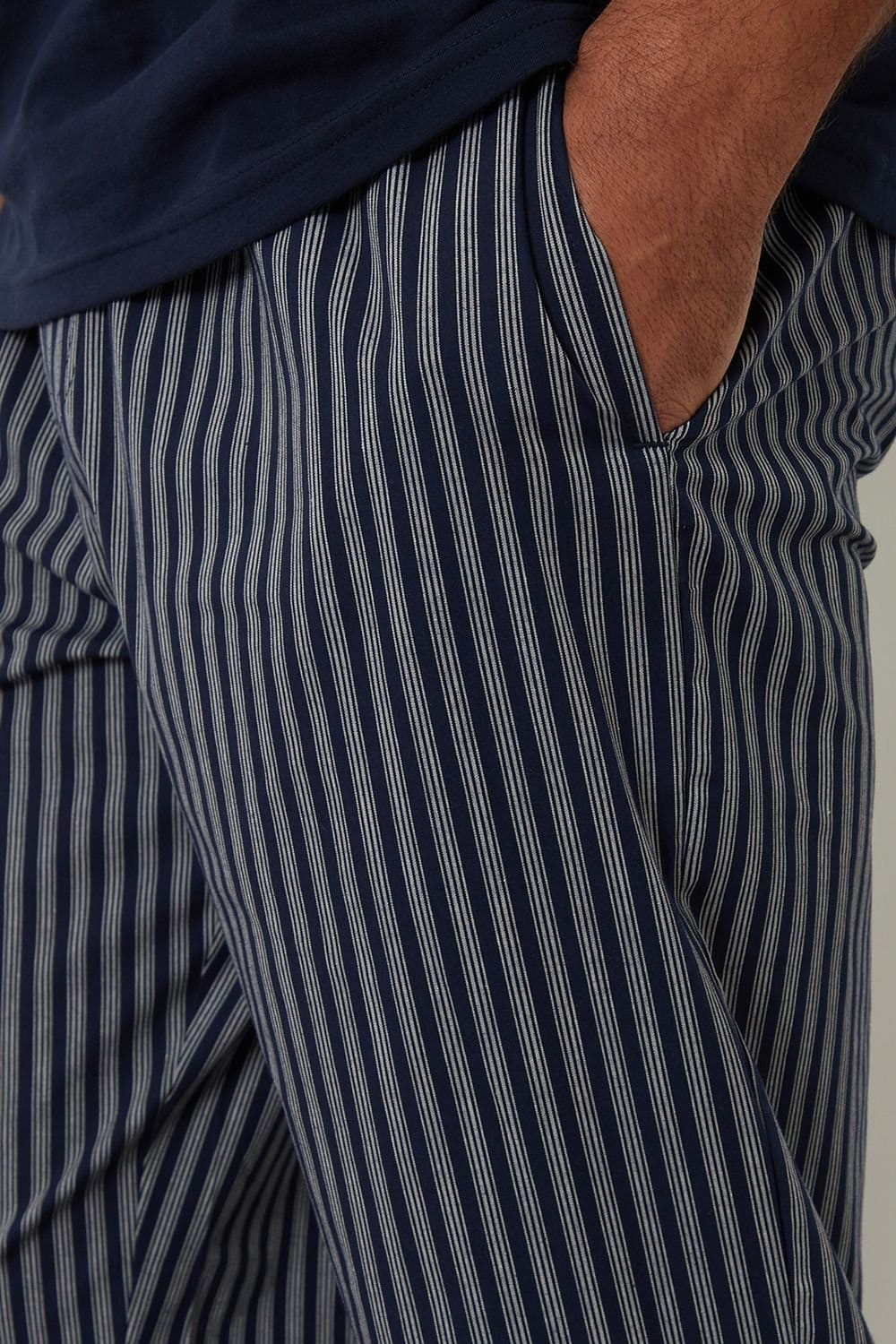 Threadbare Threadbare Men's Stripe Pyjama Set in Navy - 4