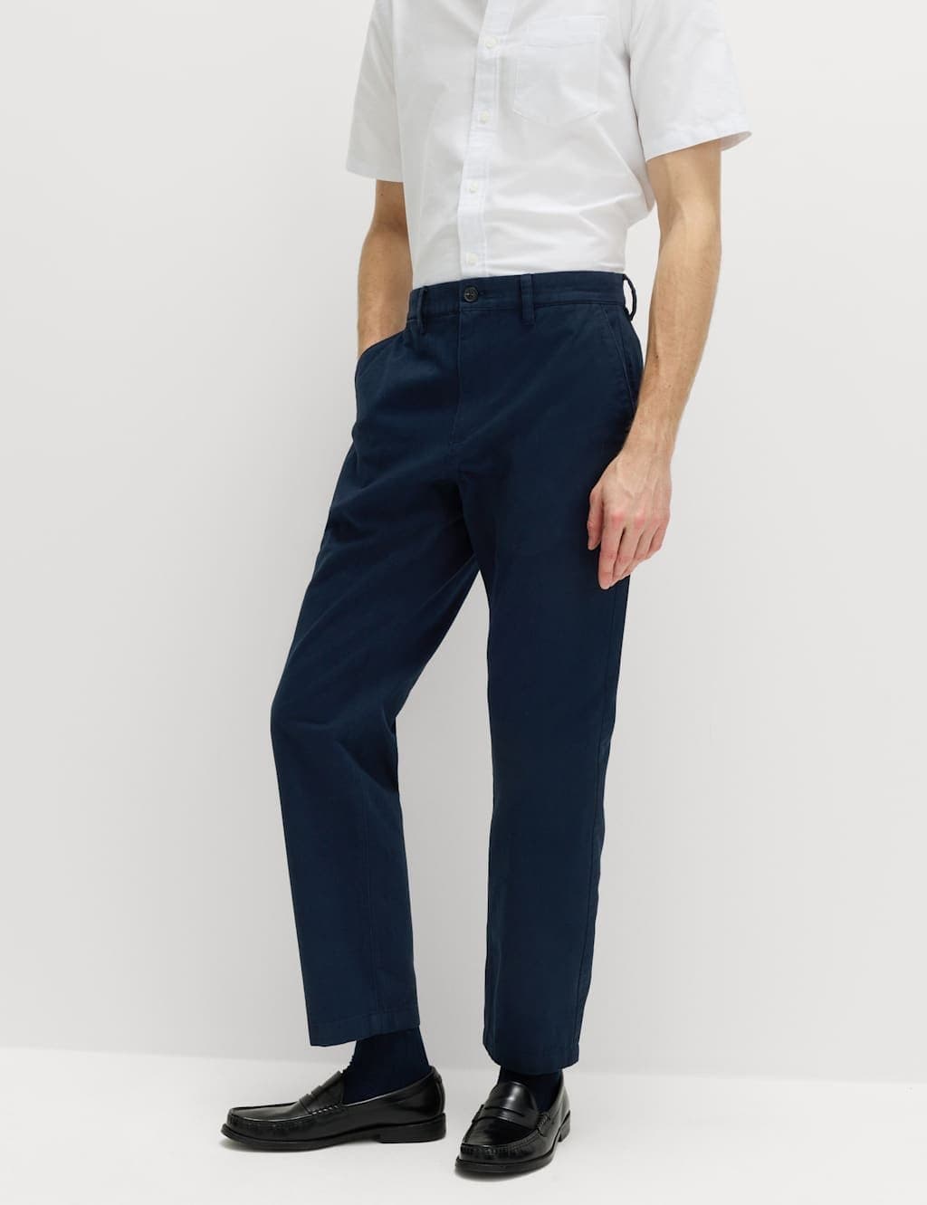 Marks & Spencer M&S Regular Fit Chinos in Navy