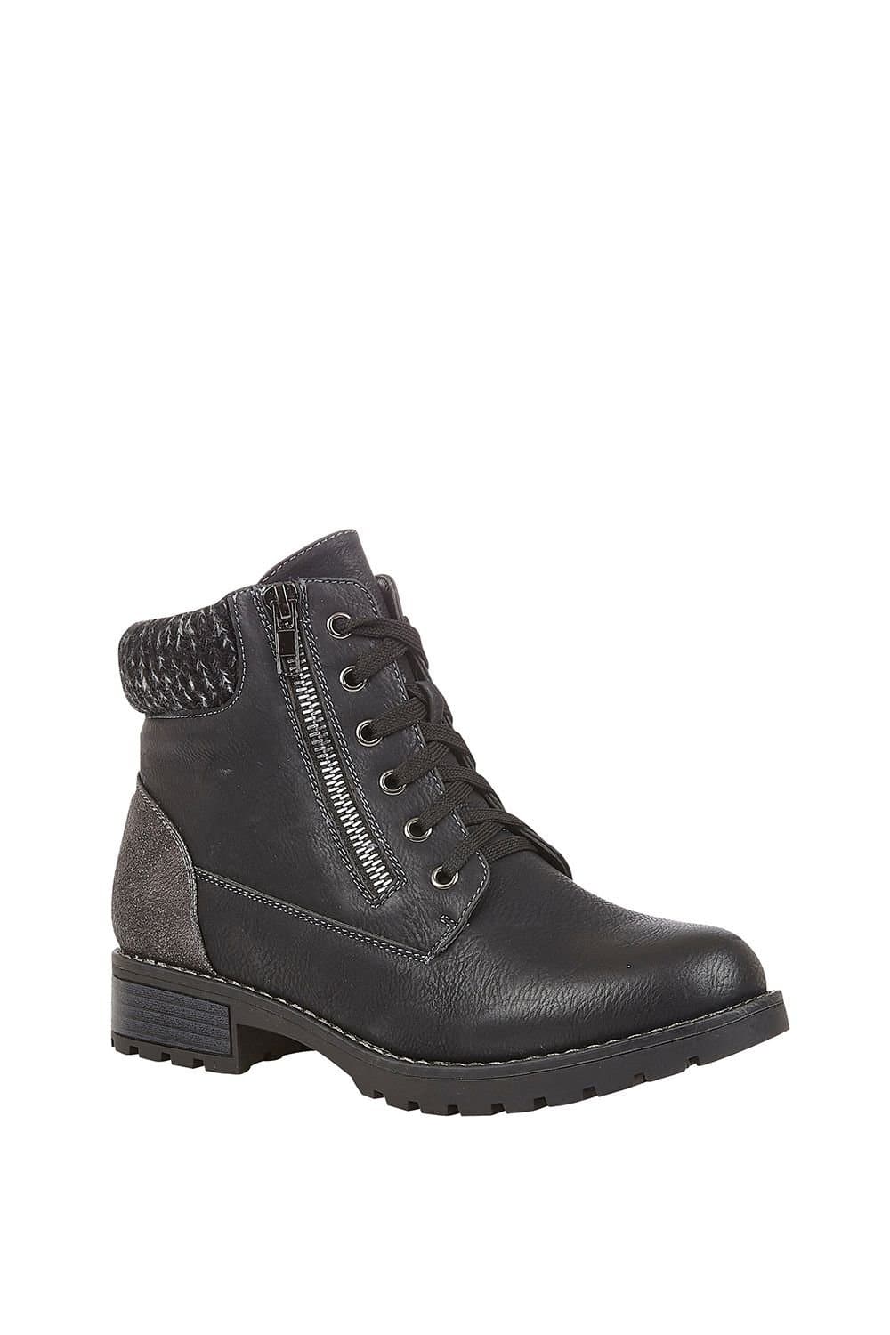 Lotus Lotus Women's 'Emmeline' Lace-Up Ankle Boots in Black