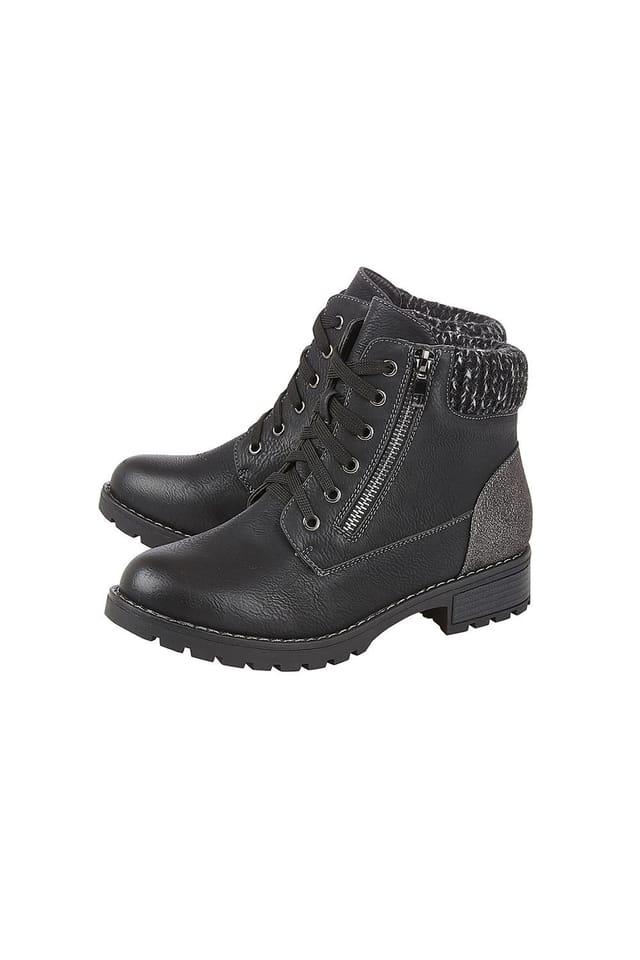 Lotus Lotus Women's 'Emmeline' Lace-Up Ankle Boots in Black - 2