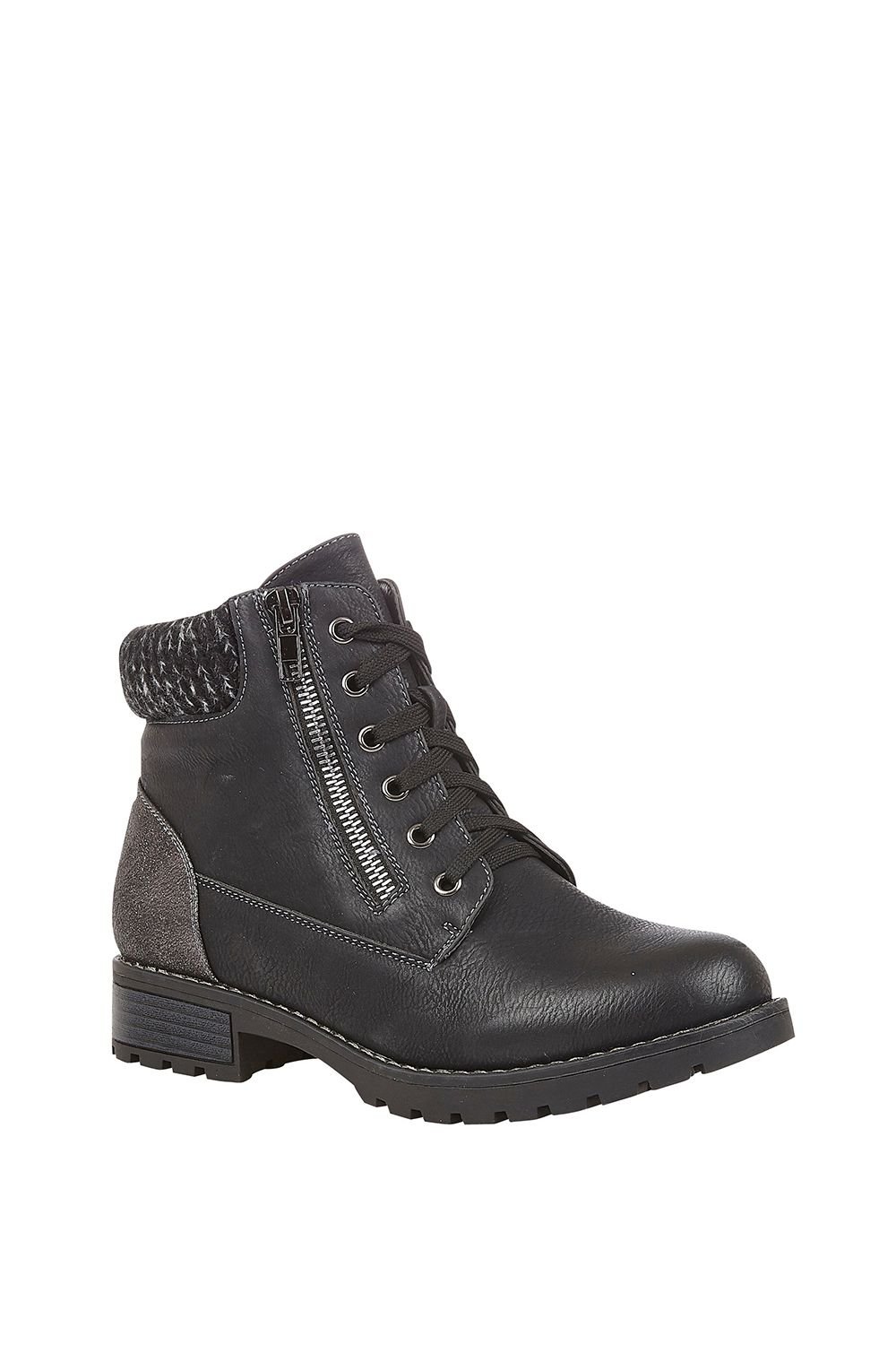 Lotus Lotus Women's 'Emmeline' Lace-Up Ankle Boots in Black - 4