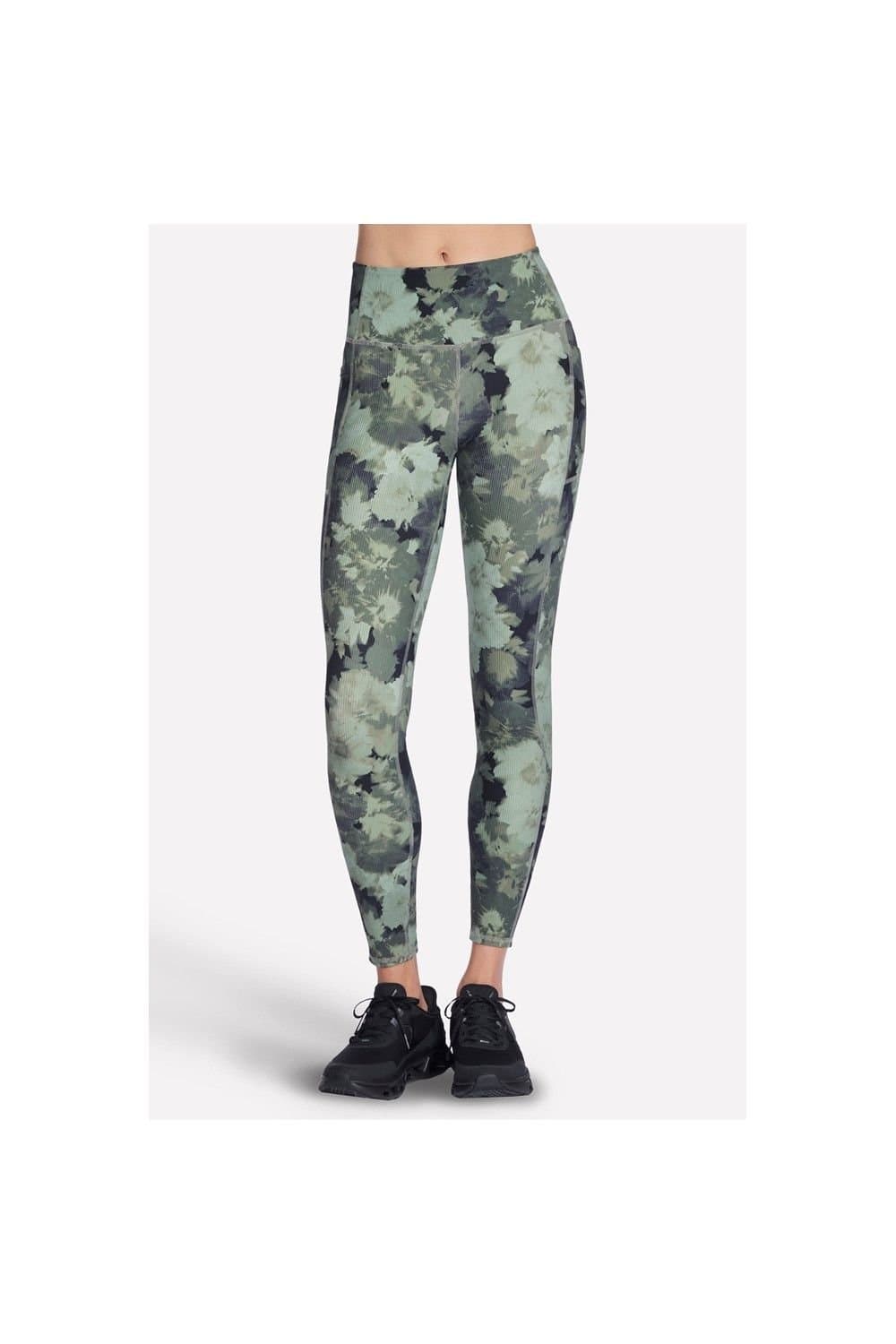 Skechers Skechers Green Floral Rib Inbloom Legging