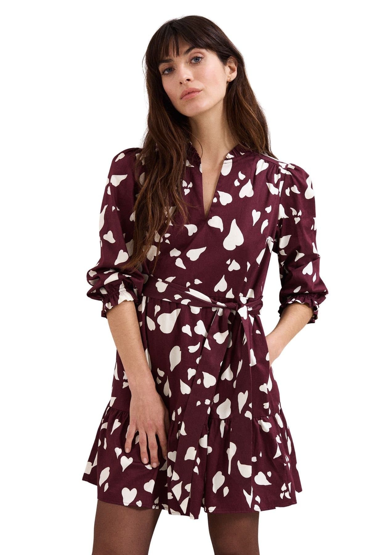 Phase Eight Phase Eight Women's Gaia Heart Dress in Maroon