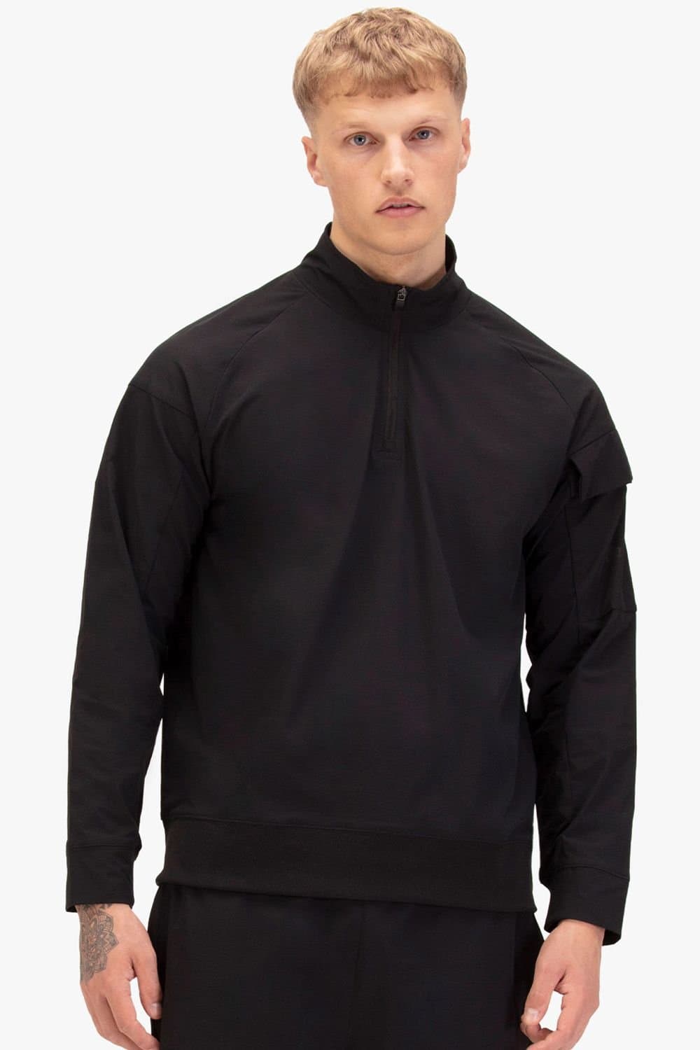 Luke 1977 Luke 1977 Men's Cogne Zip Through Funnel Sweatshirt in Black