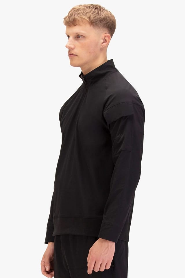 Luke 1977 Luke 1977 Men's Cogne Zip Through Funnel Sweatshirt in Black - 3