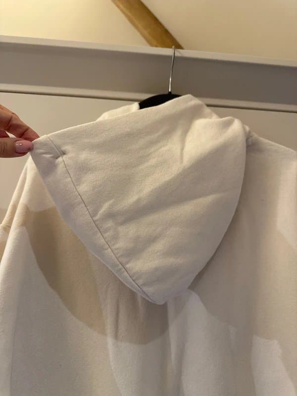 H&M H&M Relaxed Fit Cream Men’s Logo Hoodie Large NWNT