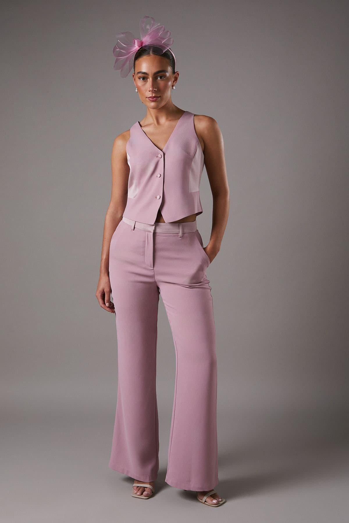 Coast Coast Women's Premium Flare Trouser in Mink