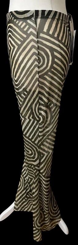 Never Fully Dressed Never Fully Dressed Geometric Mesh Flared Trousers | Size UK 18 | RRP £135