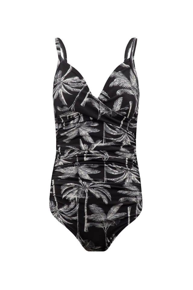 Weird Fish Weird Fish Women's Penelope Printed Swimsuit in Black - 2